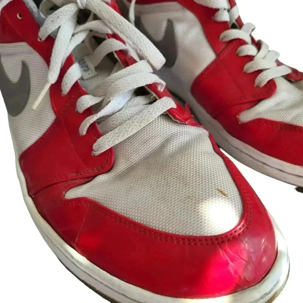 Air Jordan 1 Retro Low 'South Side' 309192‑171 Sz 14 red/white / Gray - Picture 6 of 12